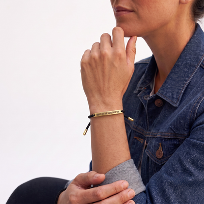 Bracelet "Ne laisse pas les jours difficiles gagner"